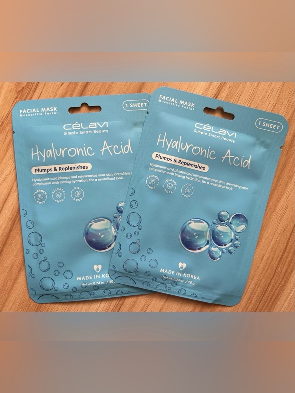 💙 NEW 💙 Célavi Hyaluronic Acid Facial Mask — Hydrating Sheet Mask (2) 💙